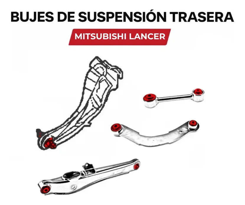 Kit De Bujes 14 Pzas. Suspension Trasera Lancer 2008 - 2015