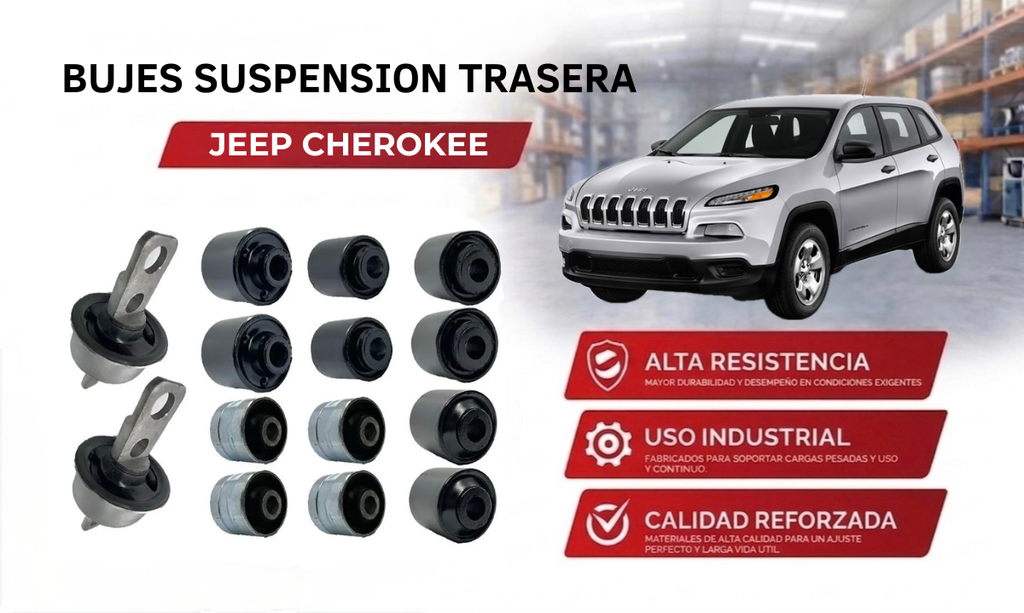 Kit 14 Bujes Suspensión Trasera Jeep Cherokee 2014 - 2020 y Chrysler 200 2015 - 2017