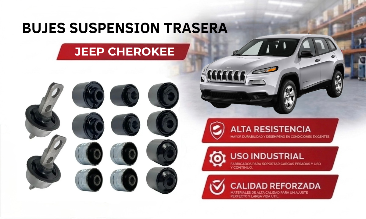 Kit 14 Bujes Suspensión Trasera Jeep Cherokee 2014 - 2020 y Chrysler 200 2015 - 2017