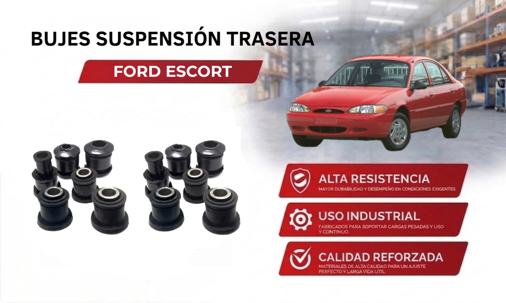 Kit 12 Bujes Suspensión Trasera Escort 1991 - 2003
