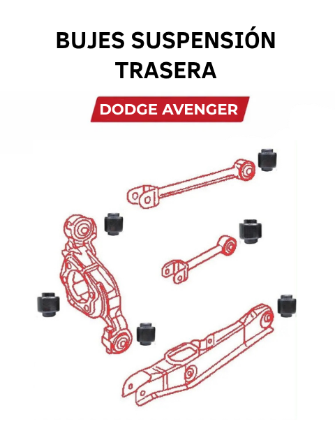 Bujes Suspension Trasero 12 Pz Avenger, Sebring 2008 2009 2010