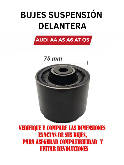 Kit Bujes Suspension Delantera 75 mm Audi A4 A5 A6 A7 Q5 2008-2015