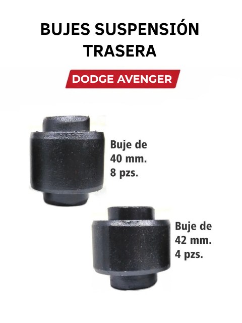 Bujes Suspension Trasero 12 Pz Avenger, Sebring 2008 2009 2010