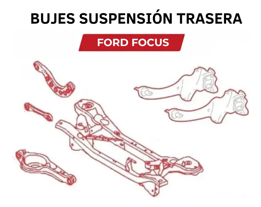 Kit Bujes 14 Pzas. Suspension Trasera Ford Focus 1999 - 2011
